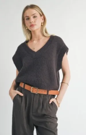 Peyton Oversized V Neck Sweater Vest