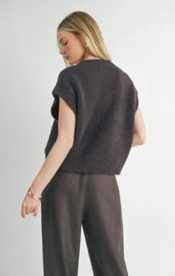 Peyton Oversized V Neck Sweater Vest