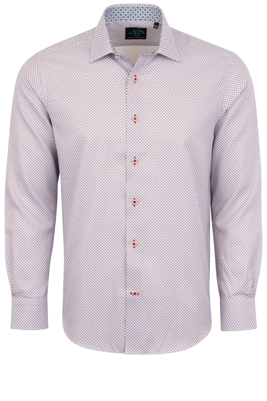 Pinto Ranch YY Collection Foulard Button-Front Shirt - Red