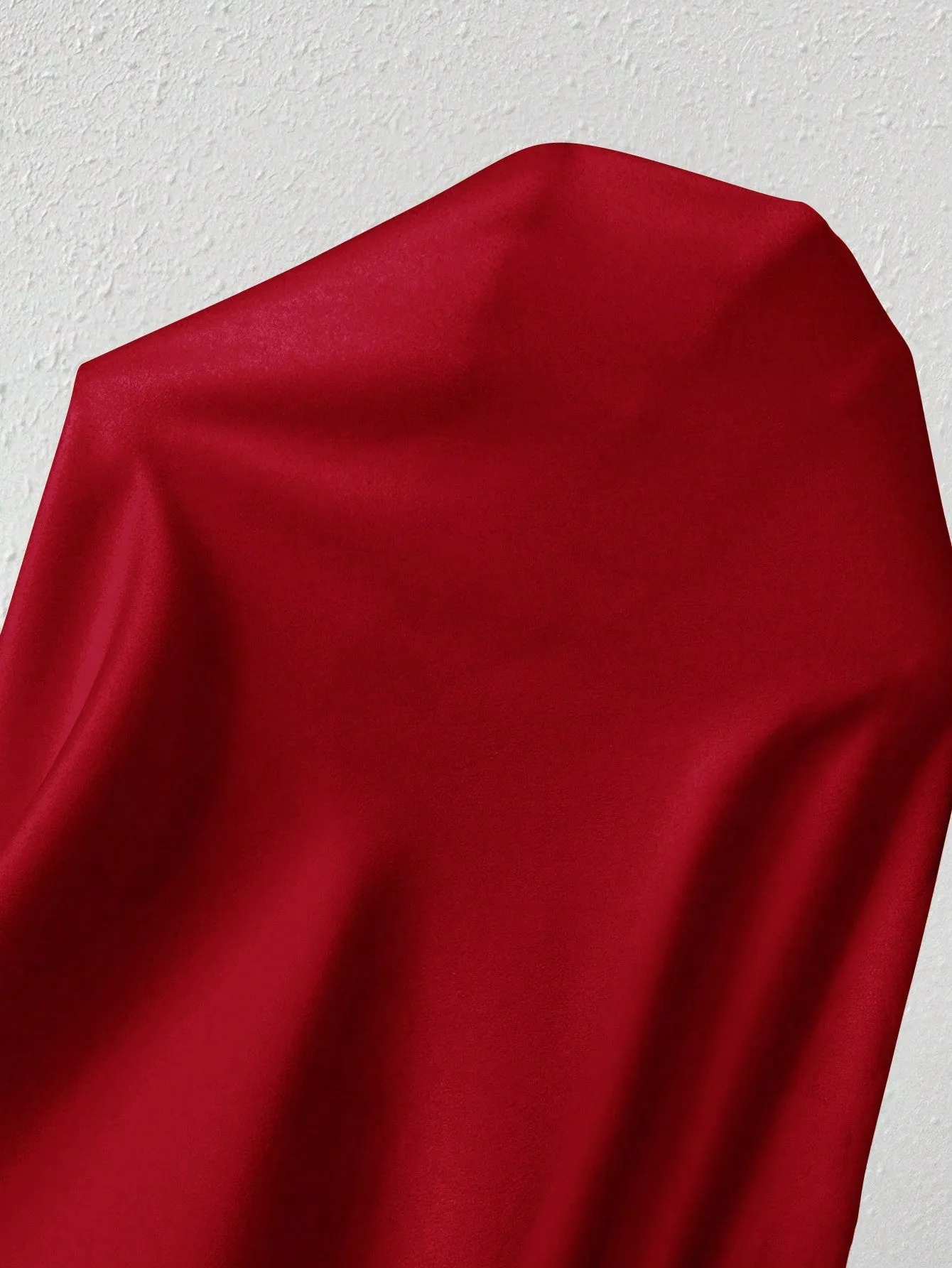 Privé Drape Collar Asymmetric Hem Blouse With Flare Sleeves