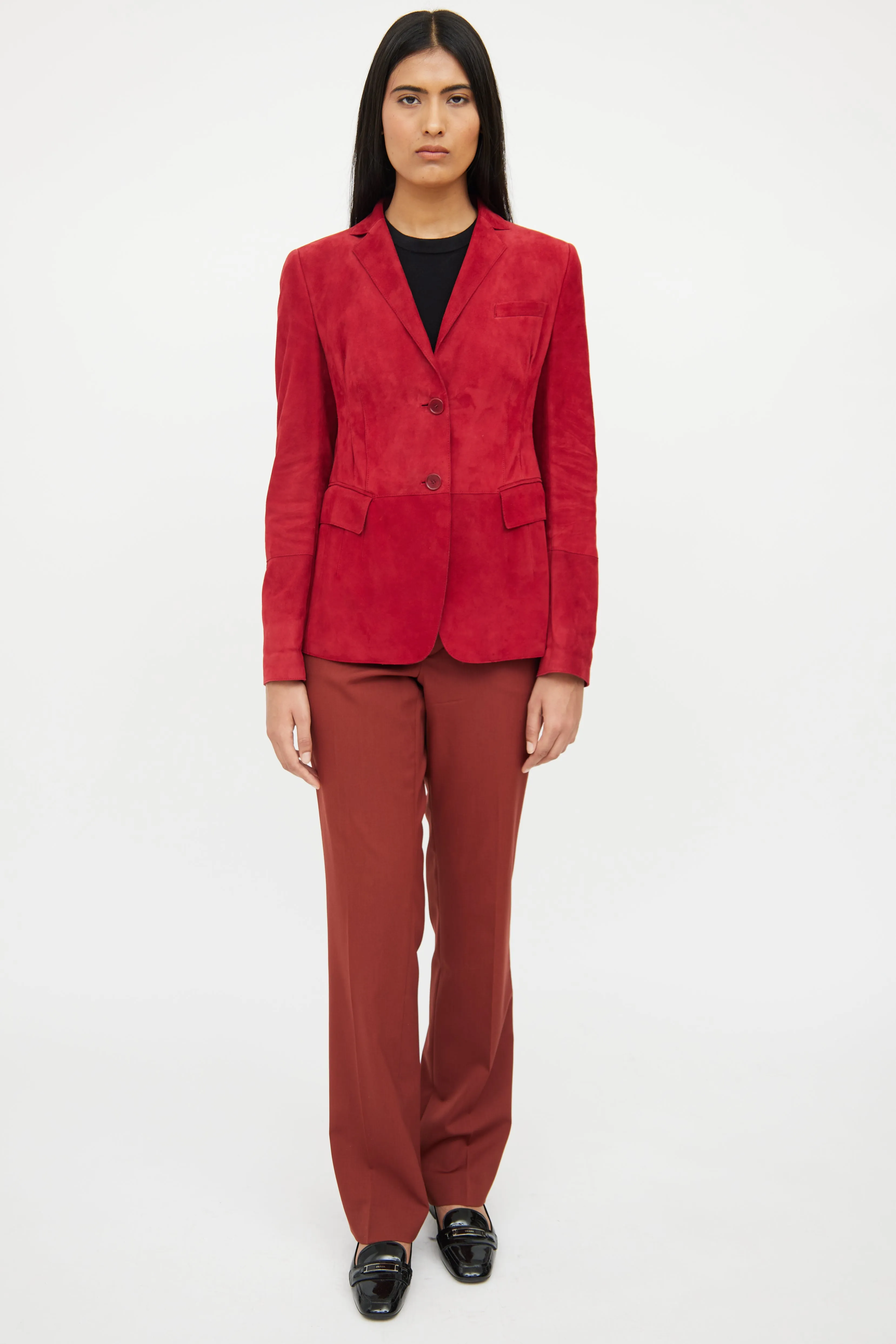 Red Suede Blazer