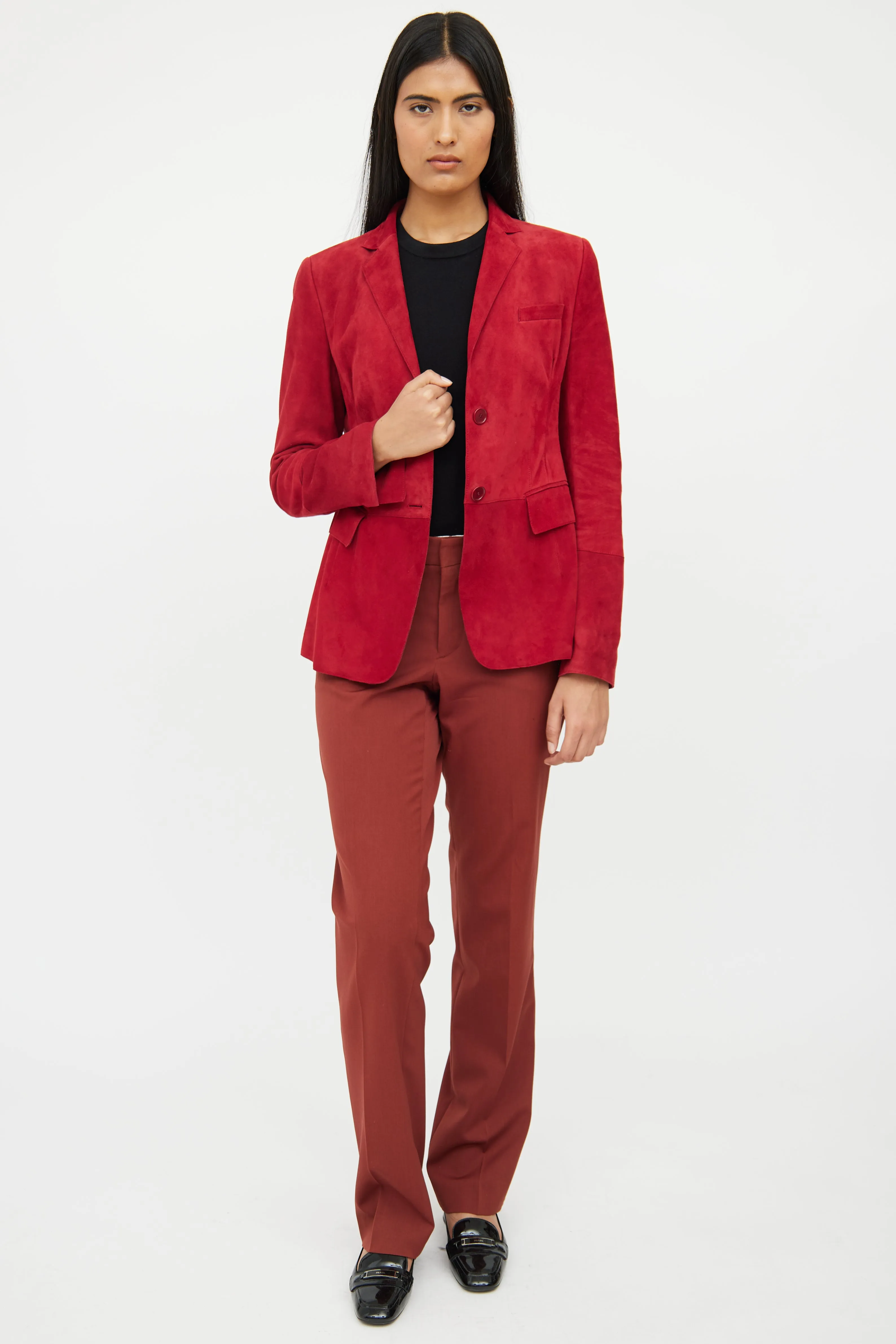 Red Suede Blazer