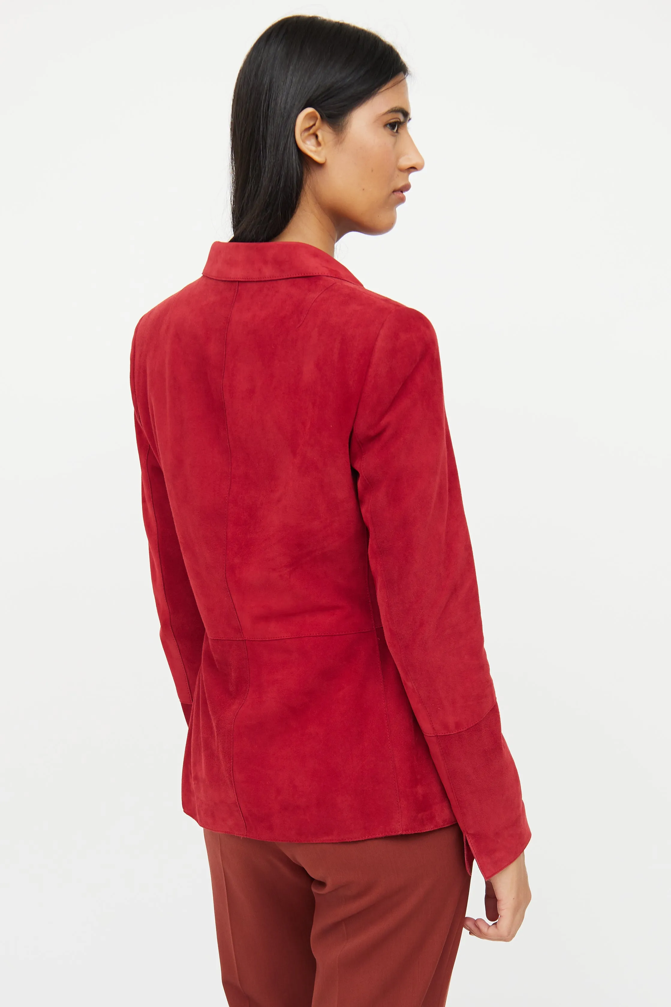 Red Suede Blazer