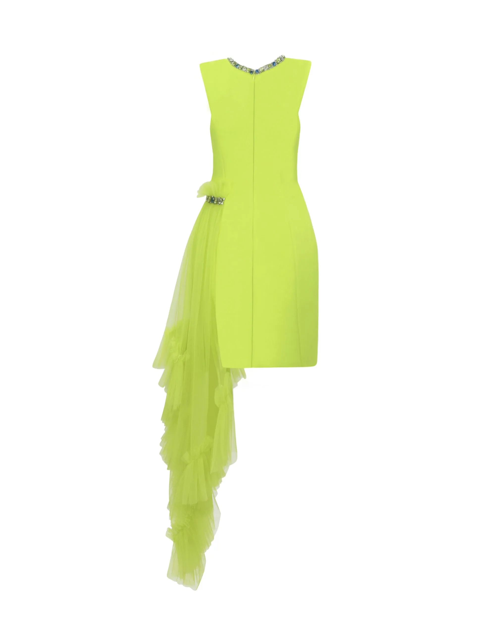 Short Structured Lime Dress