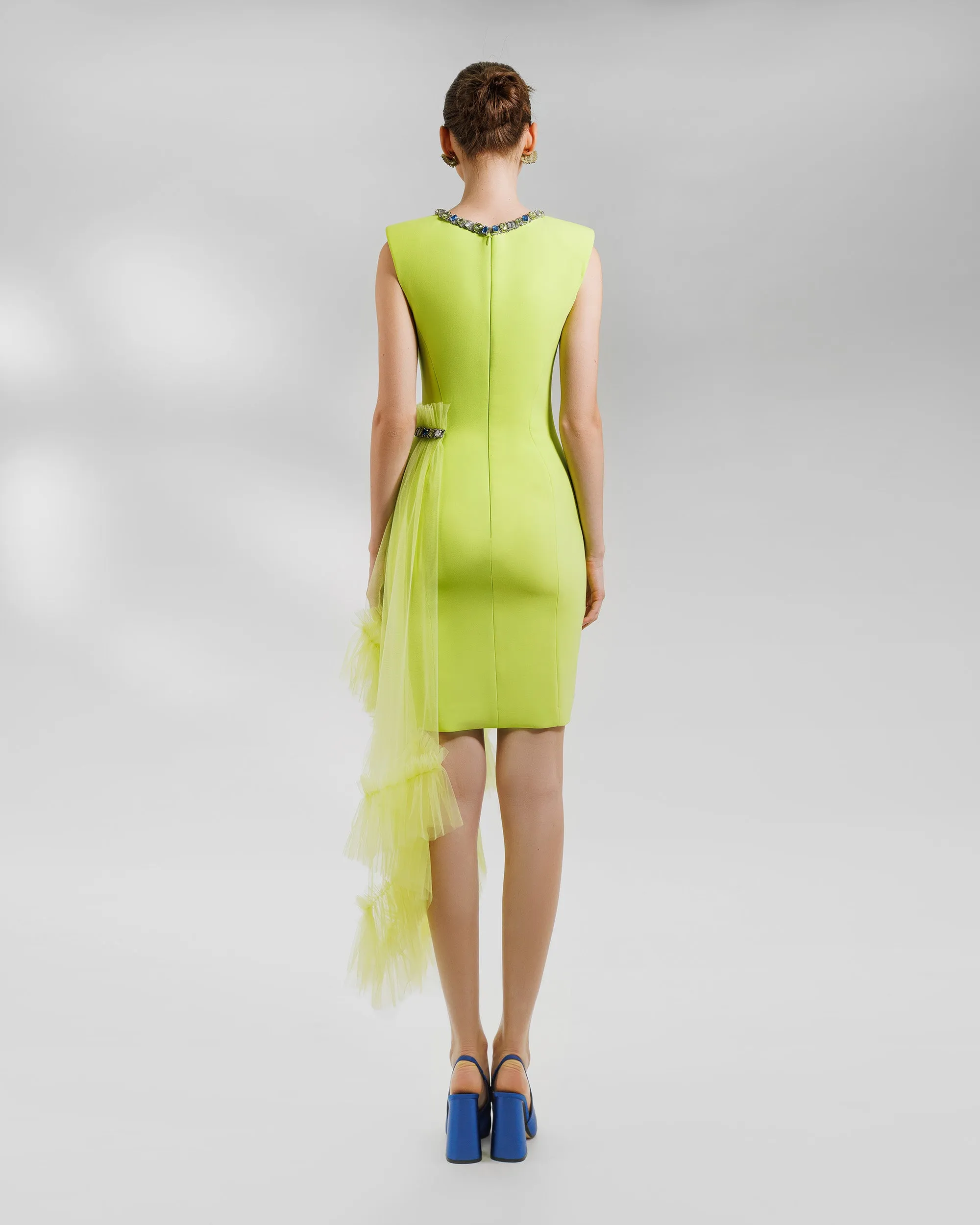 Short Structured Lime Dress