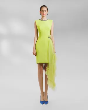 Short Structured Lime Dress