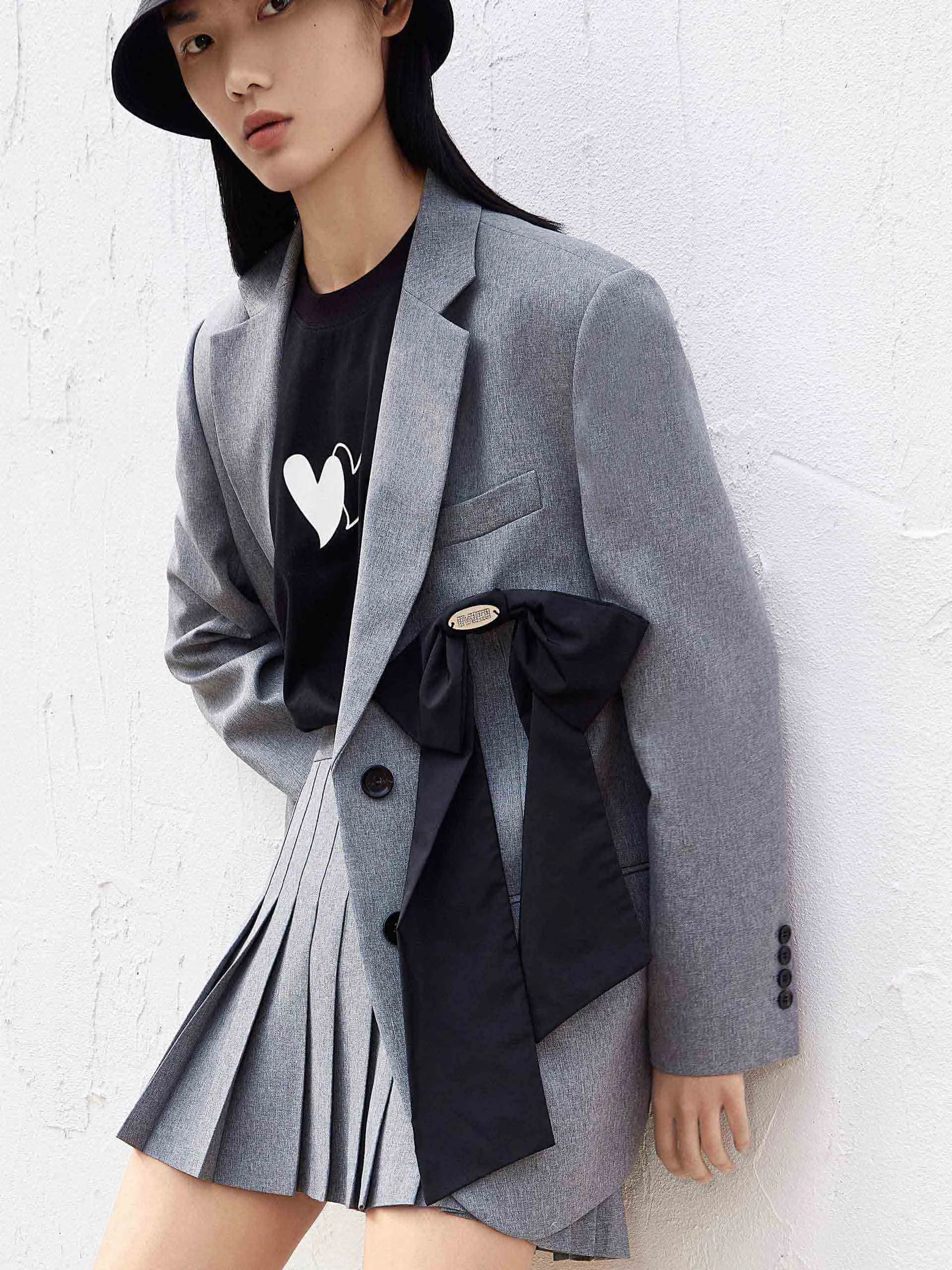 Solid Shawl Collar Blazer