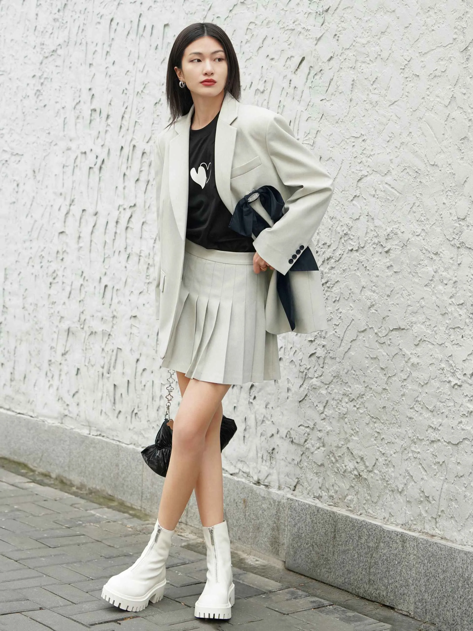 Solid Shawl Collar Blazer