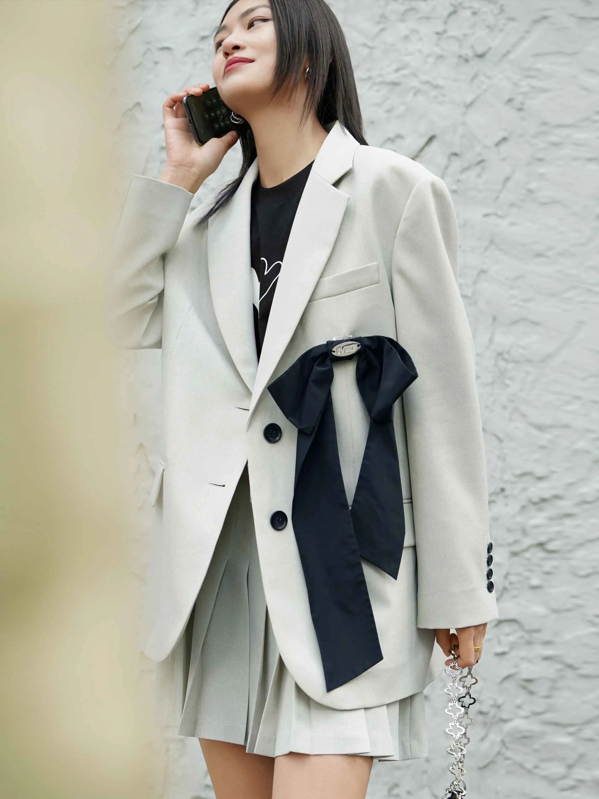 Solid Shawl Collar Blazer
