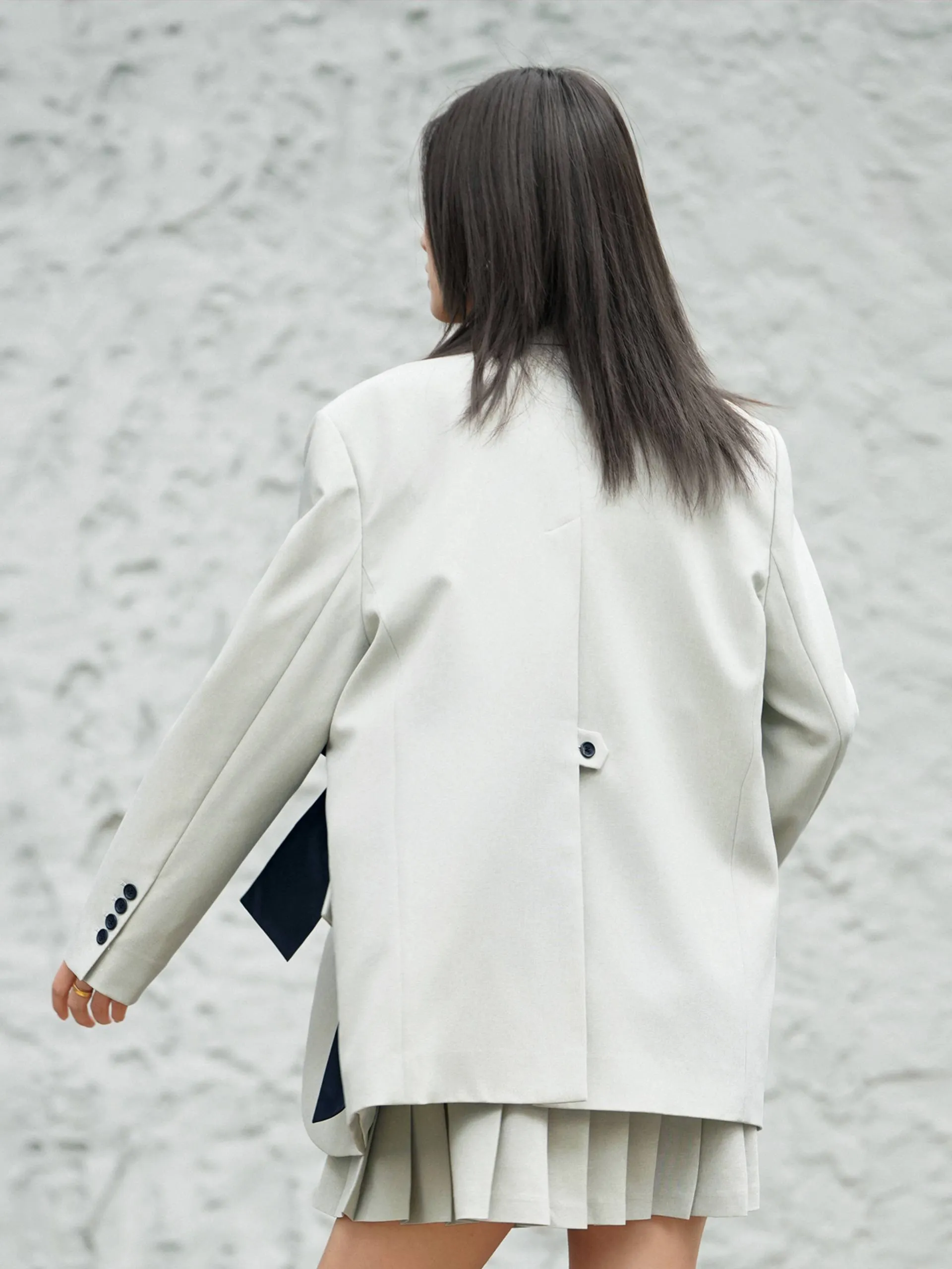 Solid Shawl Collar Blazer