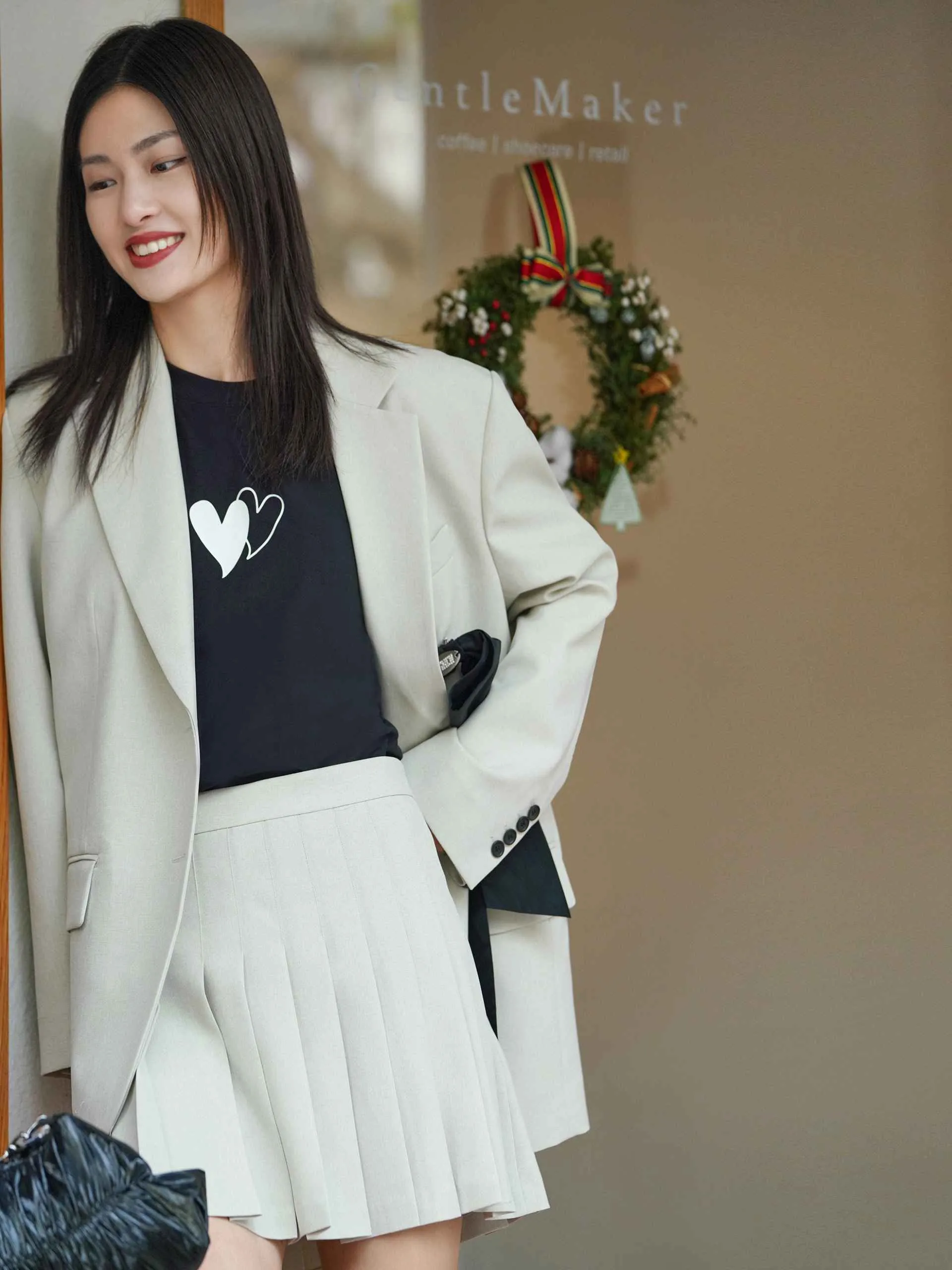 Solid Shawl Collar Blazer