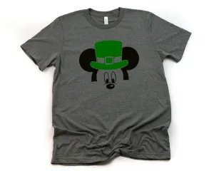 St. Patrick's Day Mickey Mouse T Shirt- Shamrock - Clover - Lucky Mickey - Disney St. Patty's Day - Leprechaun Hat