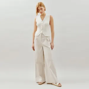 Stone Super Wide Leg Trousers