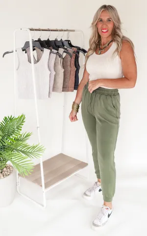 Stone Washed Ribbed Seamless Tank Top*