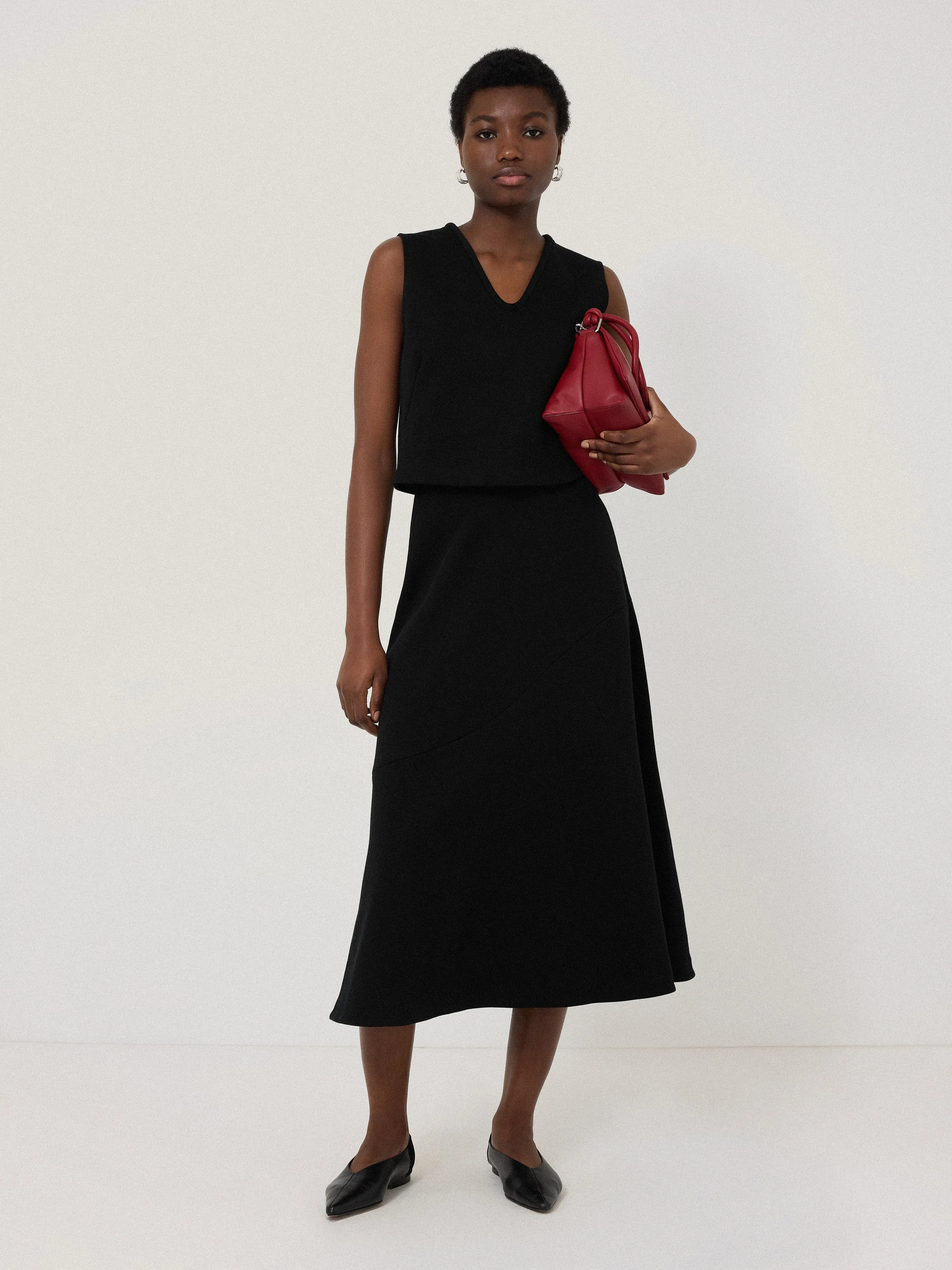 Structured Jersey Top | Black