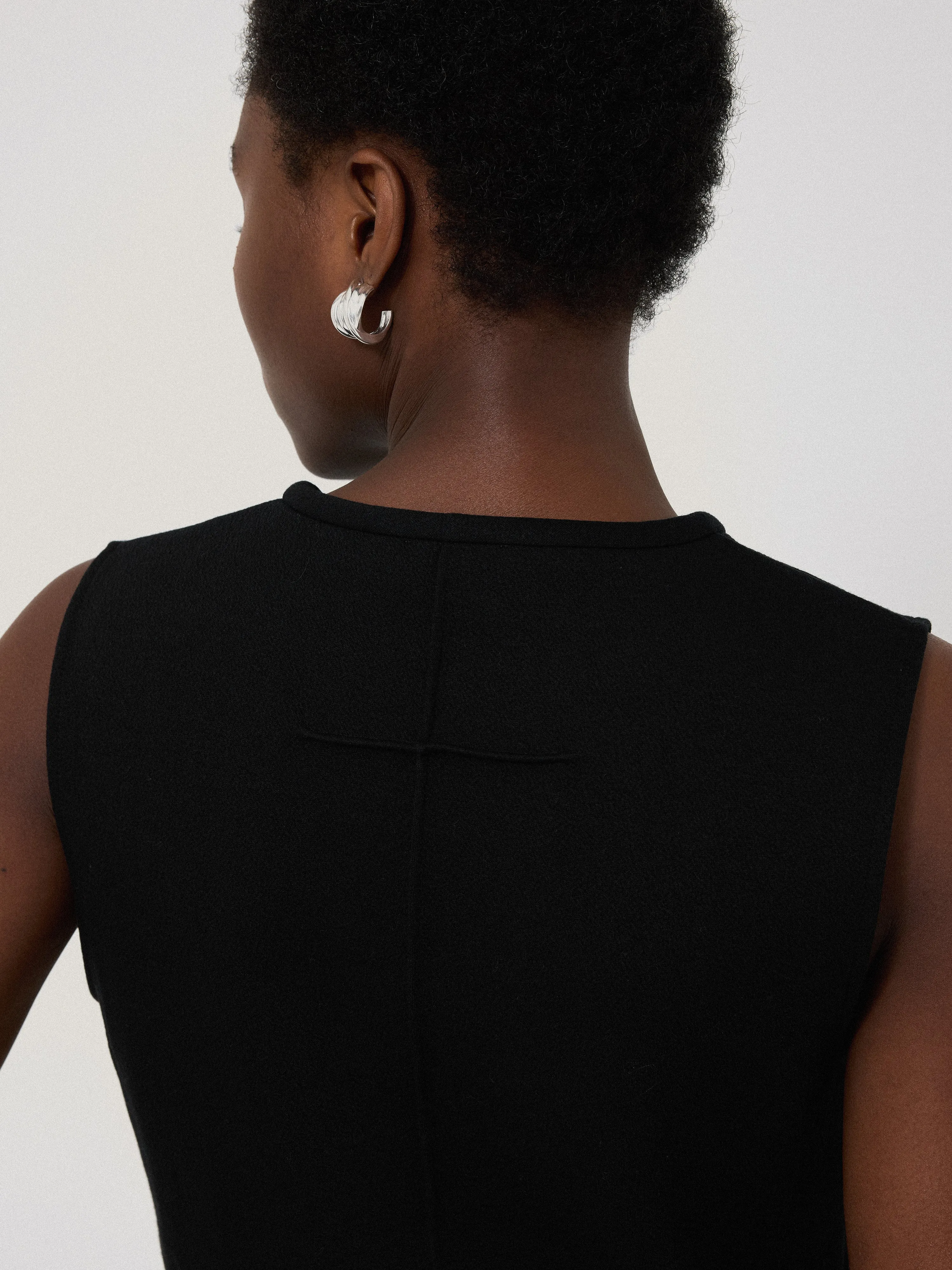 Structured Jersey Top | Black