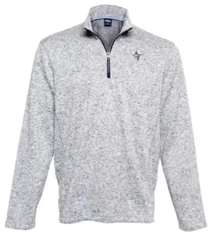 White Water Small Grey Block Island Polar Fleece 1/4 Zip Pullover Shirt