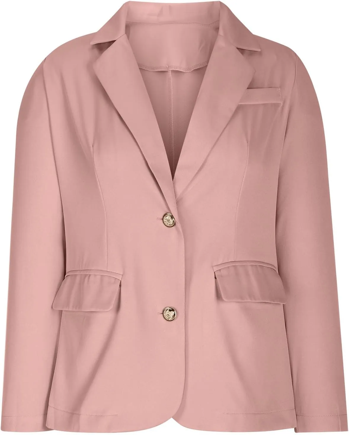 Womens Blazer Single Breasted Open Front Jacket Long Sleeve Lapel Collar Casual Blazers Work Office Suit Outerwear