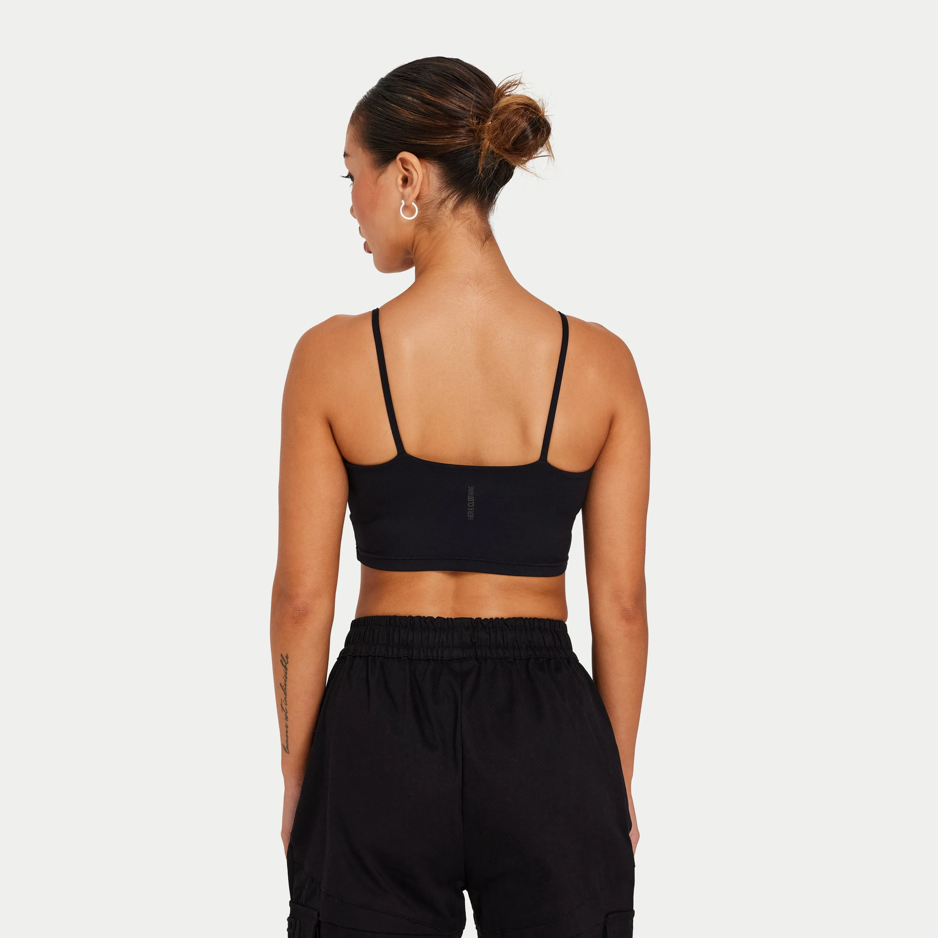 Womens Essential Crop Top - Black