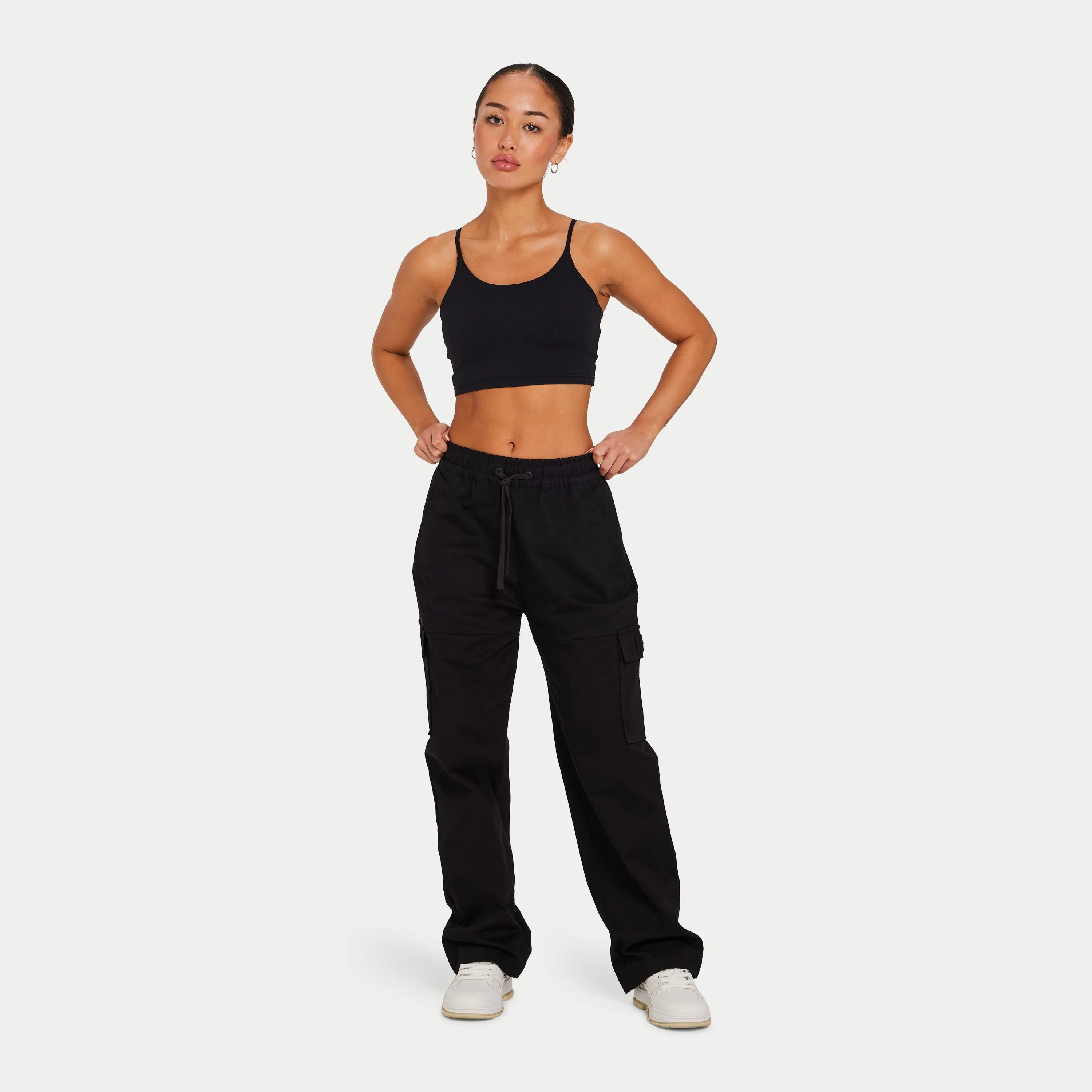Womens Essential Crop Top - Black