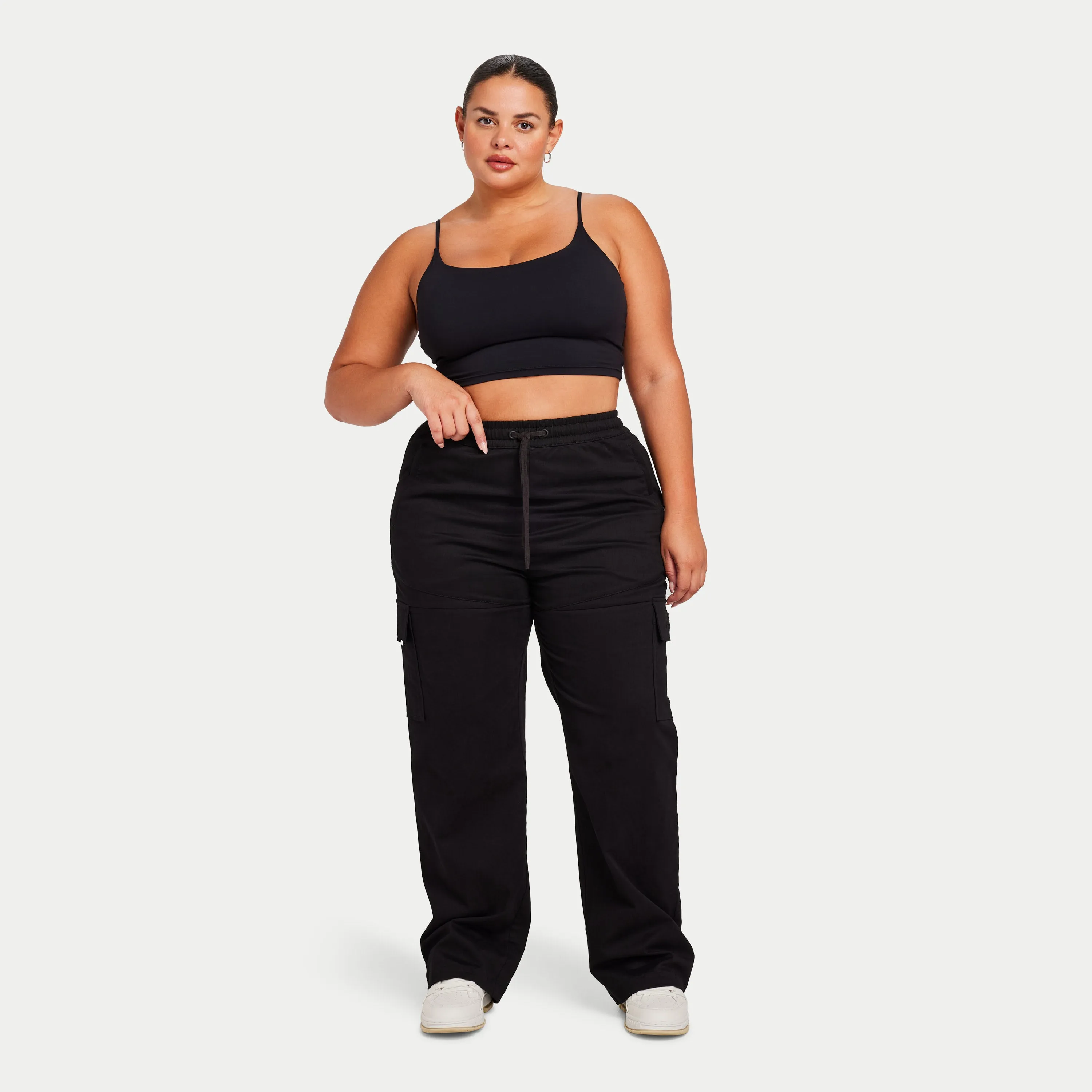 Womens Essential Crop Top - Black