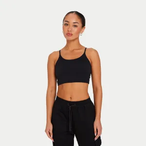 Womens Essential Crop Top - Black