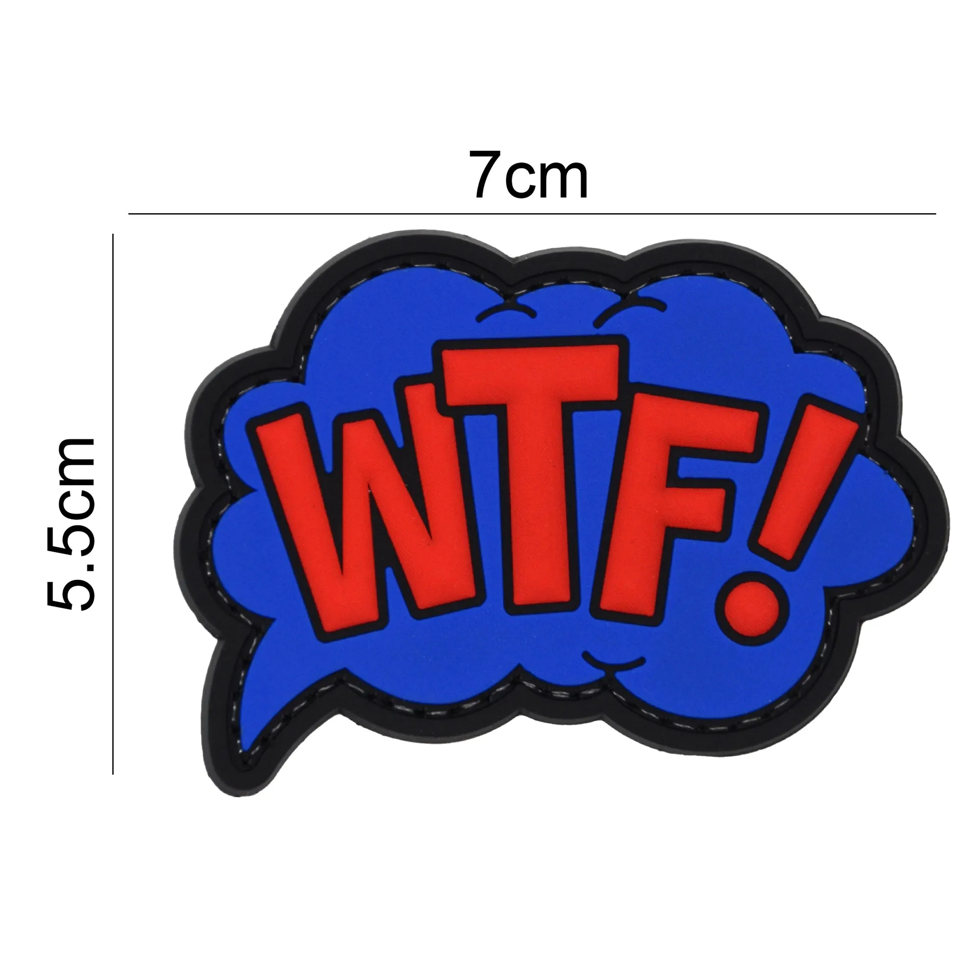 WTF! Comic Cloud Patch Blue/Red