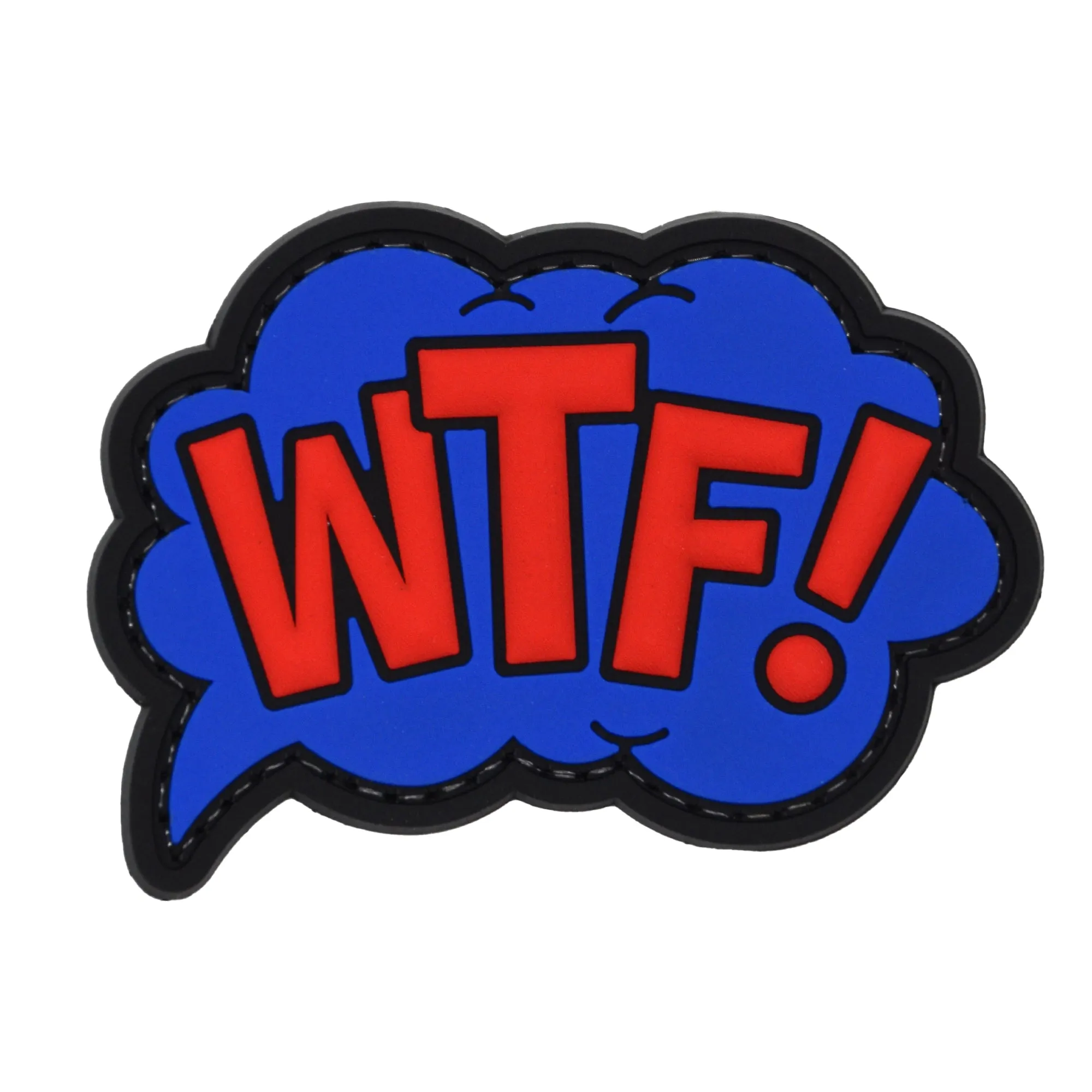 WTF! Comic Cloud Patch Blue/Red